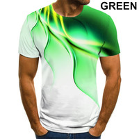 Męska koszulka z nadrukiem 3D osobowość błyskawica T koszula z krótkim rękawem Casual T Shirt 2021 nowa koszulka letnia 3